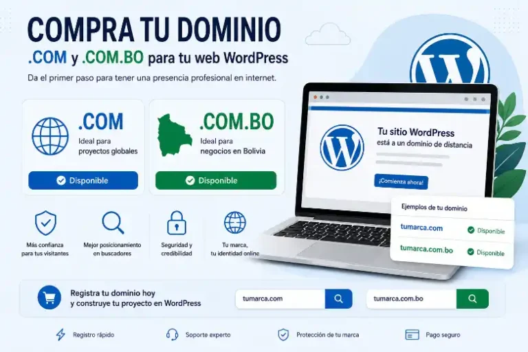 Comprar Dominio COM BO en Bolivia